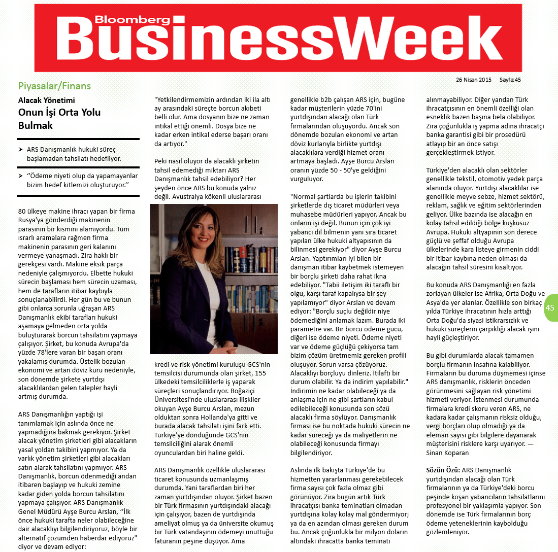 Bloomberg Businessweek Dergisi haberi